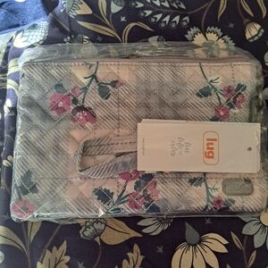 Lug Plaid Floral Pearl Peekaboo Pouch